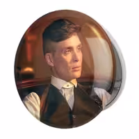 آینه جیبی خندالو طرح کیلین مورفی سریال پیکی بلایندرز Peaky Blinders مدل تاشو کد 4583
