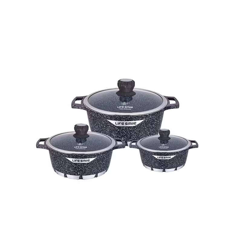 سرویس قابلمه 6 پارچه لایف اسمایل مدل FLCM-6 سایز بزرگ