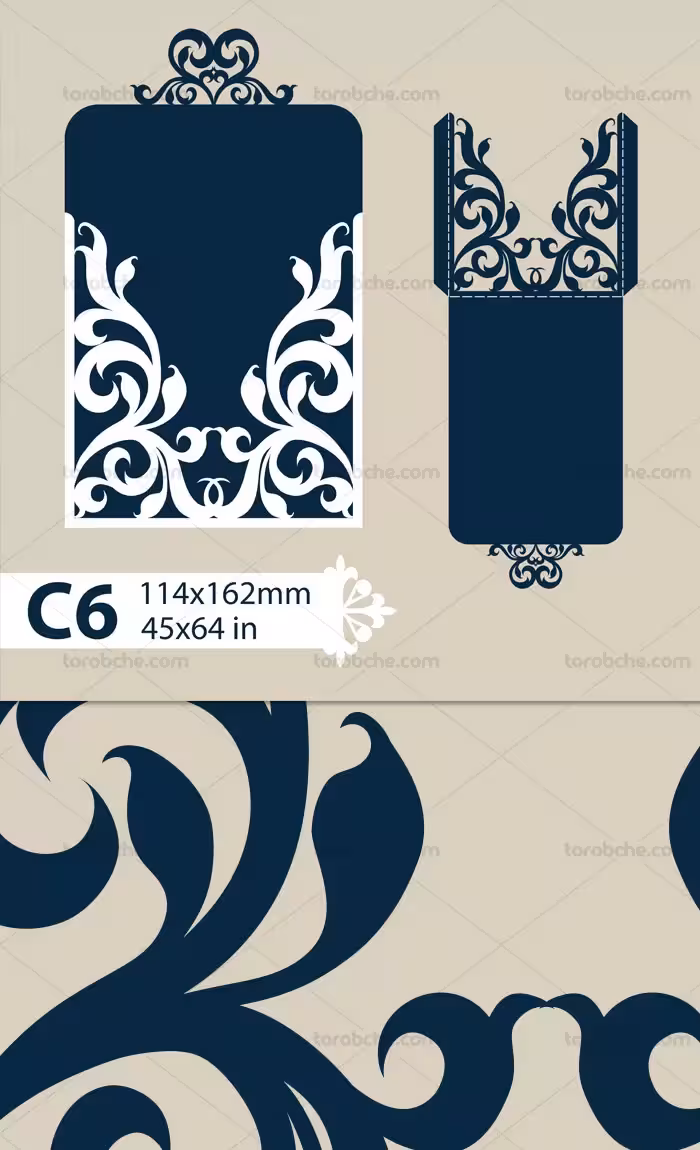 وکتور دعوت نامه عروسی با برش لیزر | گرافیک با طعم تربچه