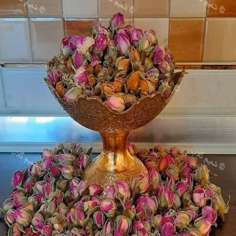 غنچه گل محمدی کاملا ارگانیک و بهداشتی در بسته بندی 100 گرمی خانگی