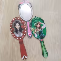 آیینه دستی چوبی طرح دختر