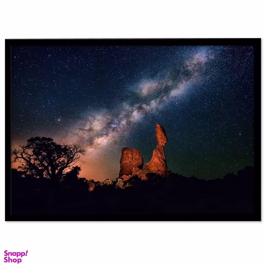 تابلو نوری بکلیت طرح عکاسی آسمان شب و کهکشان راه شیری مدل B-S1724