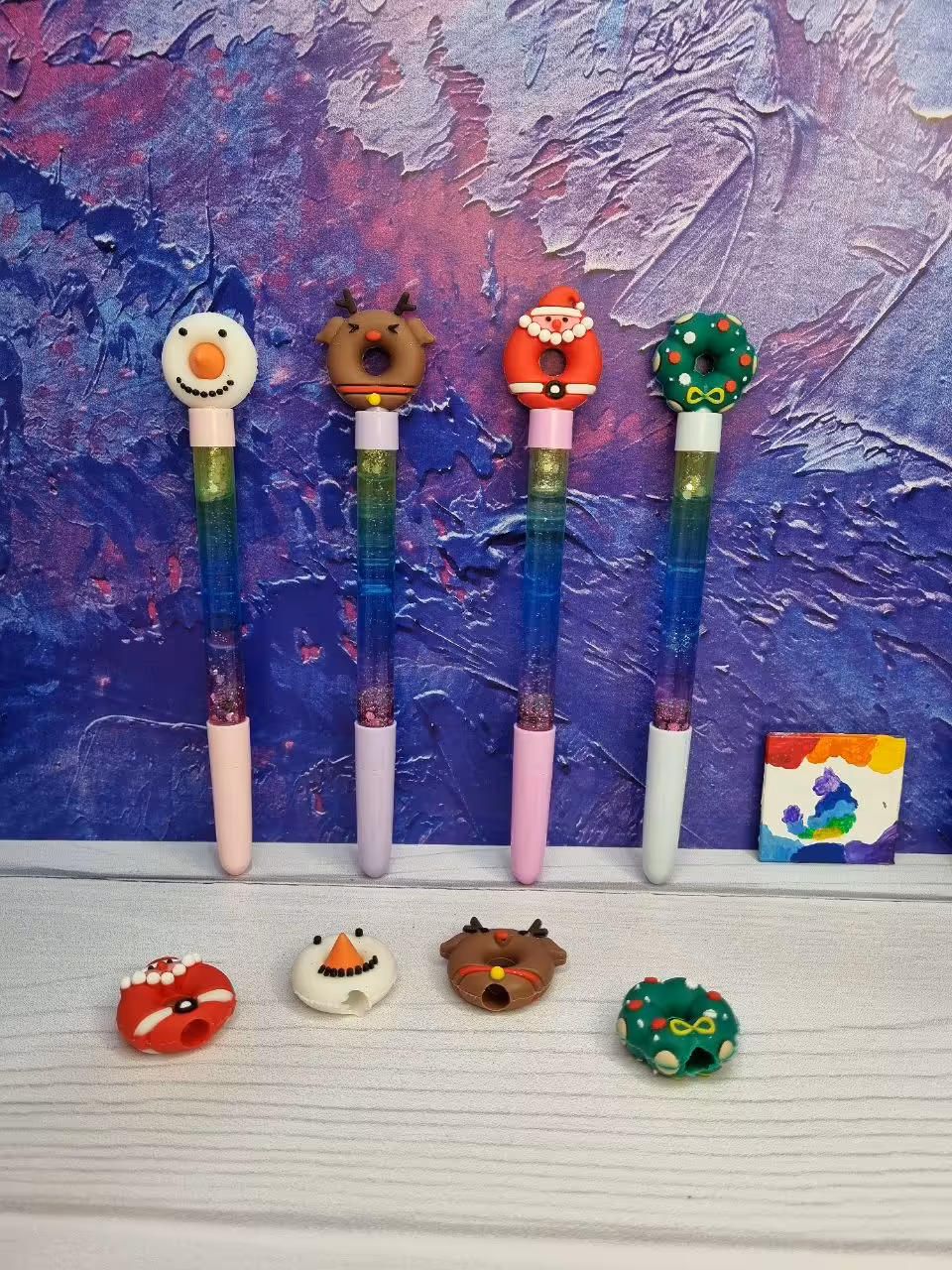 روان نویس سیلیکونی طرح کریسمس با جوهر آبی