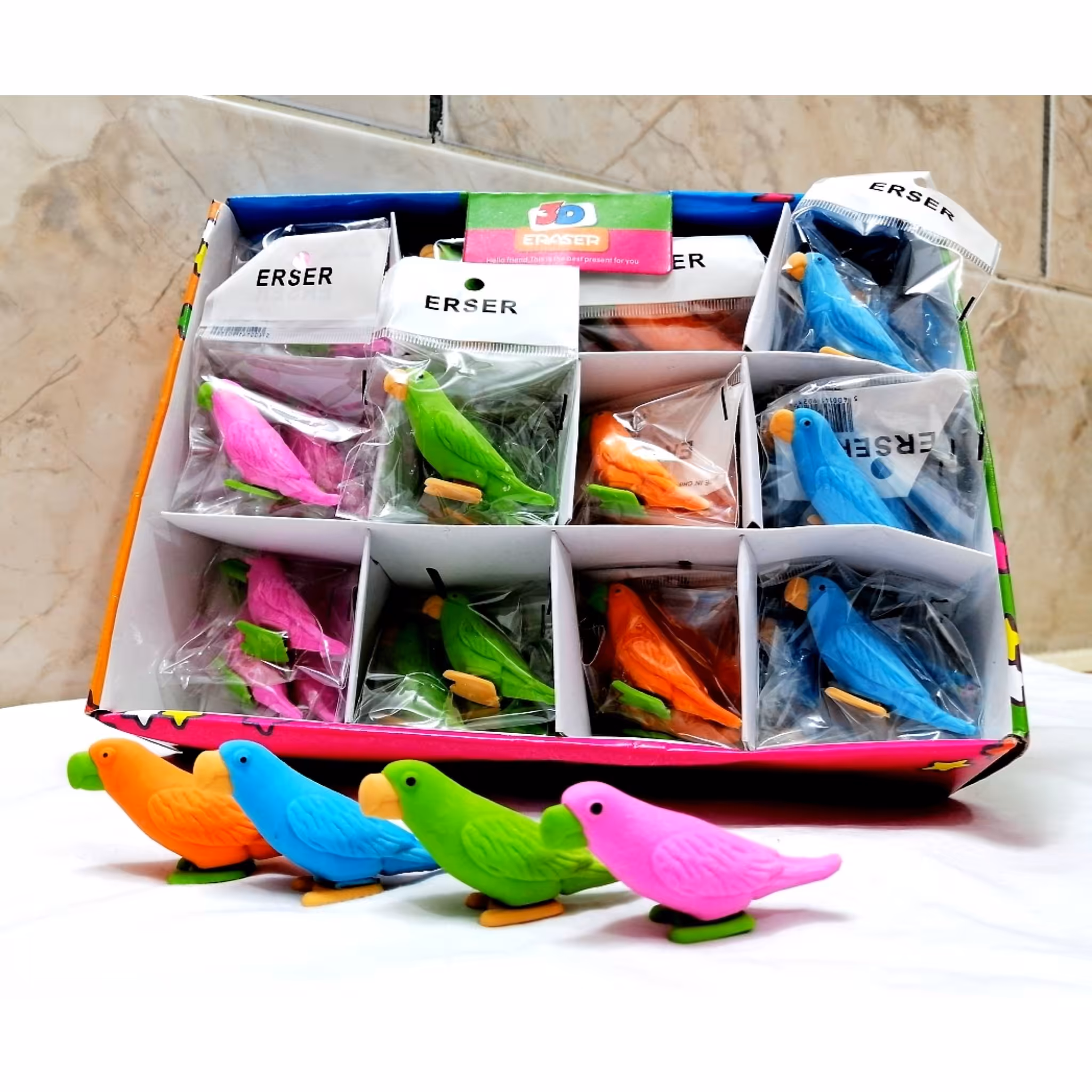 پاک کن فانتزی طرح طوطی ( یک عدد )