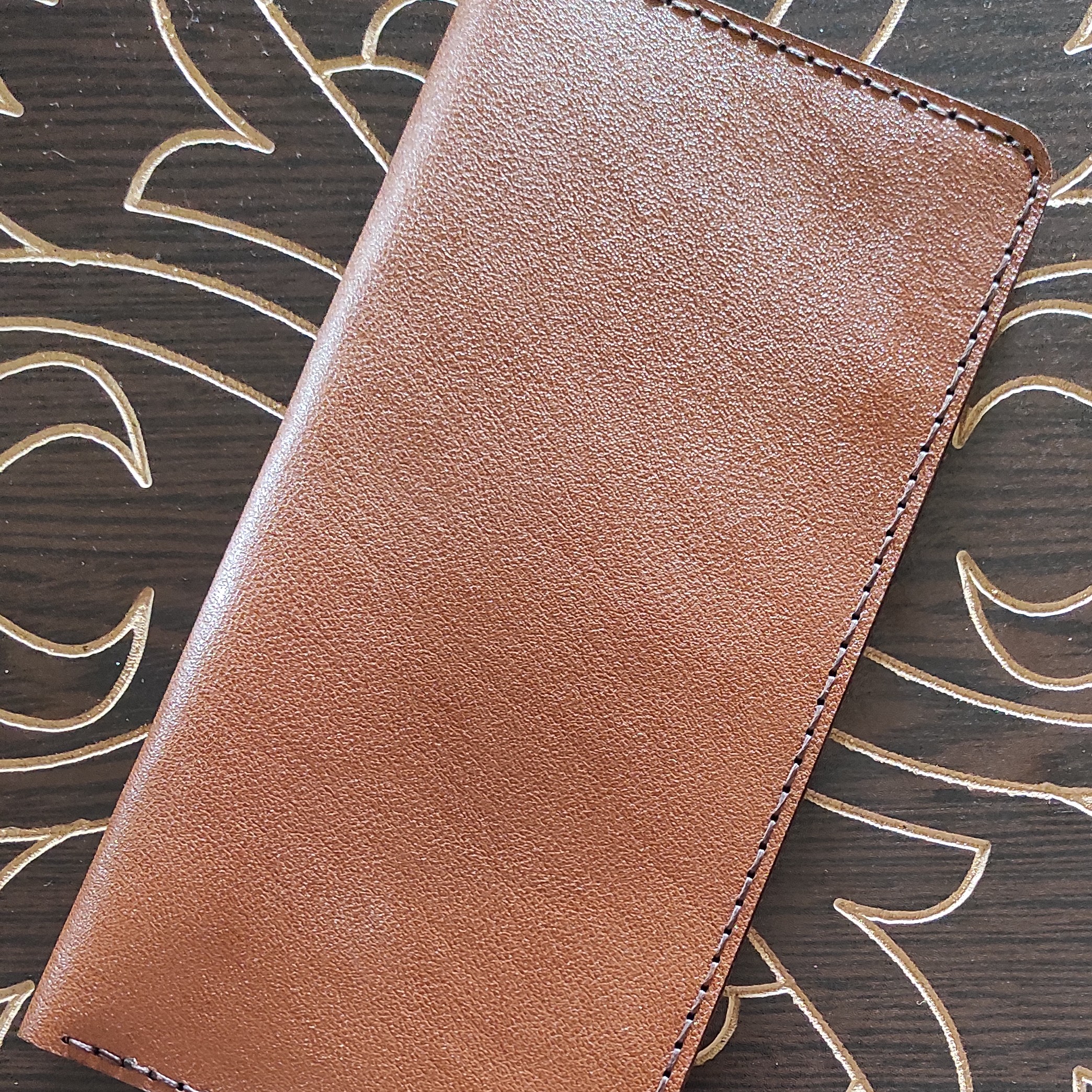 کیف پول مدل کتی چرم طبیعی دست دوز 