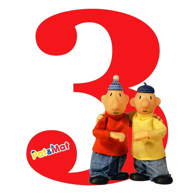 استند رومیزی مدل عدد 3 طرح پت و مت کد 1806