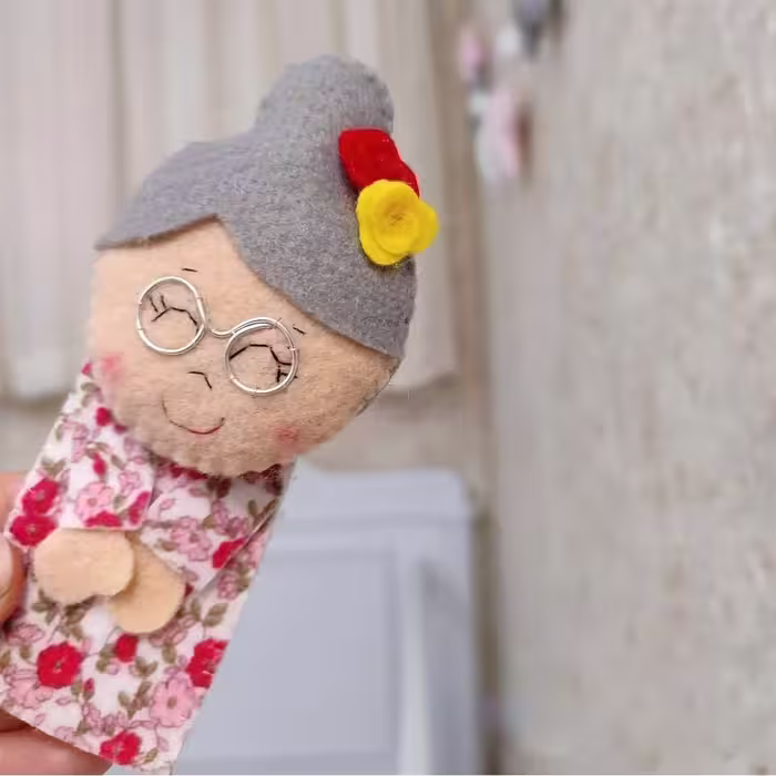 عروسک انگشتی پدر بزرگ و مادربزرگ جفتی 