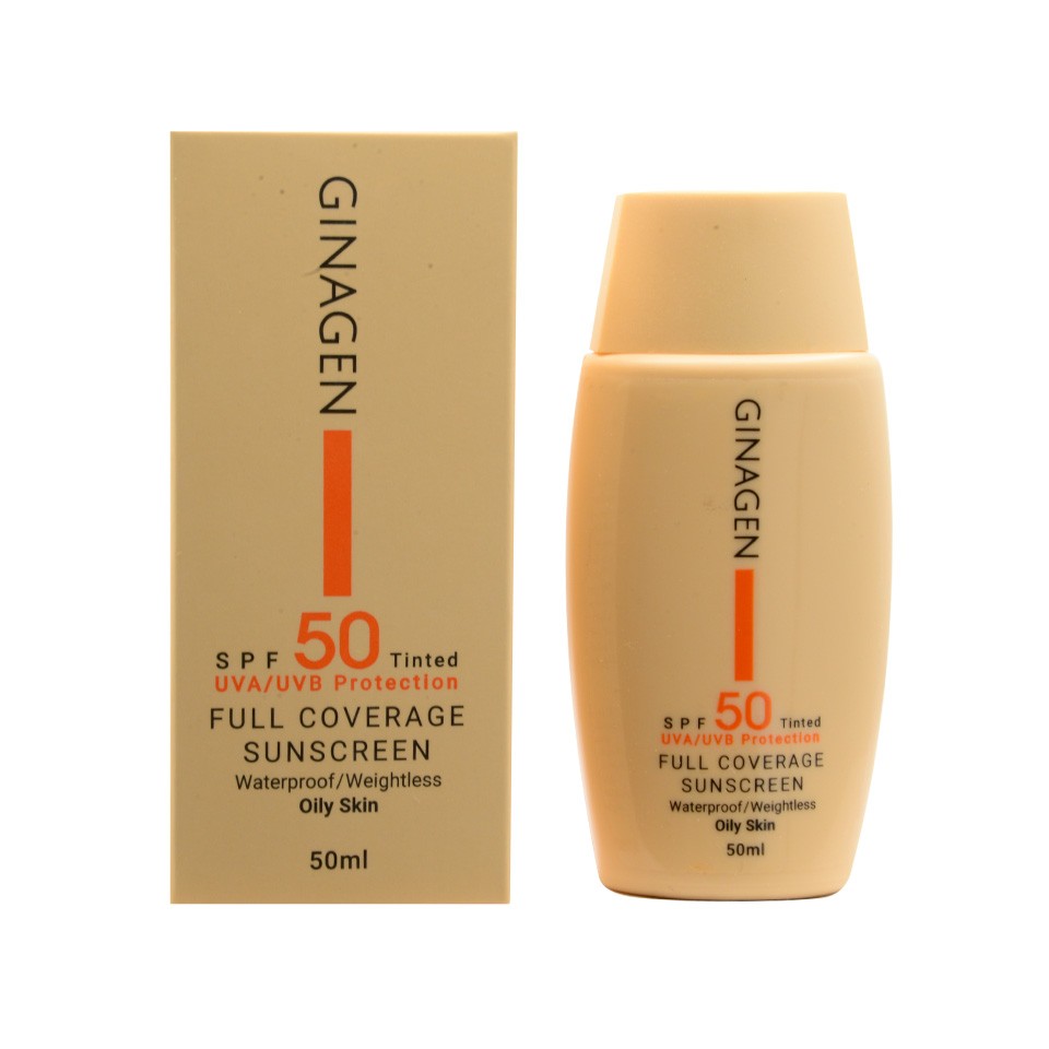 ضد آفتاب فول کاور ژیناژن spf50،مدل چرب 