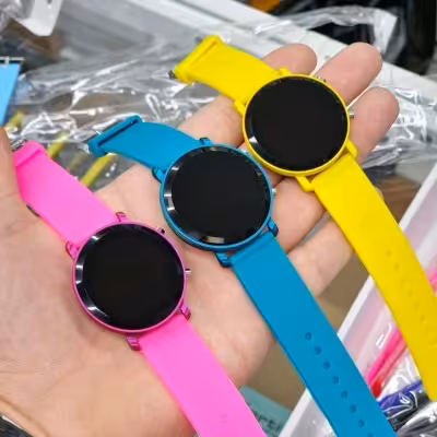 ساعت ال ای دی LED بند سیلیکونی در رنگ بندی جذاب