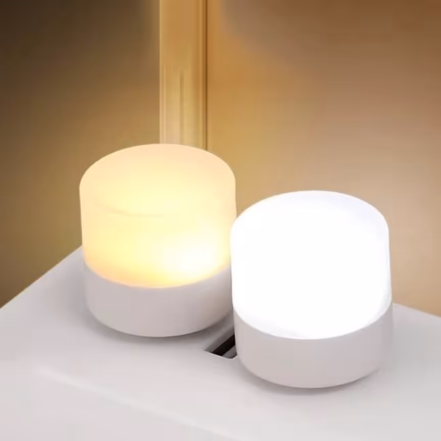  لامپ جیبی پرنور  اتصال usb مصرف بسیار کم طراحی مدرن وشیک و بادوام بسته 2 عددی