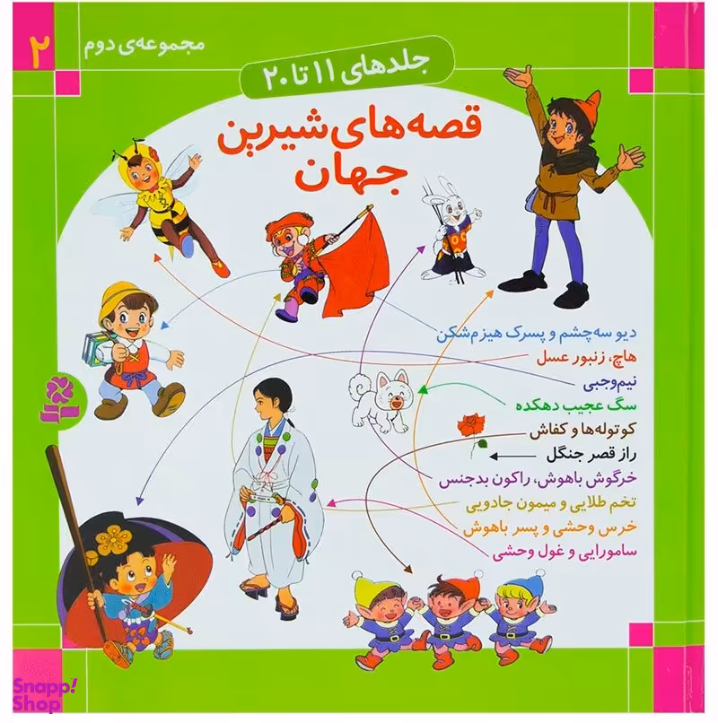 کتاب قصه های شیرین جهان اثر شاگا هیراتا و بن زلس انتشارات قدیانی جلد های 11 تا 20