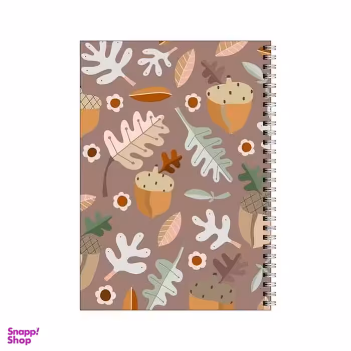 دفتر مشق 100 برگ بامبیلیپ طرح پترن پاییزی بلوط کد 7205761