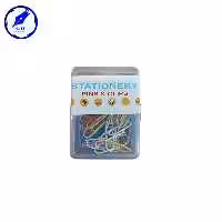 کلیپس رنگی جعبه طلقی 12 بسته