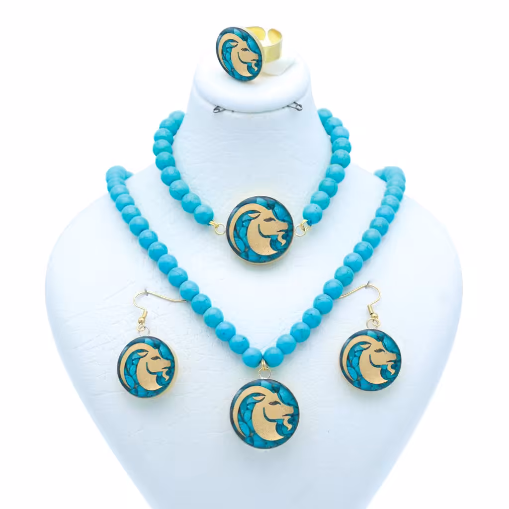 ست کامل روکش طلا زنانه طرح دی