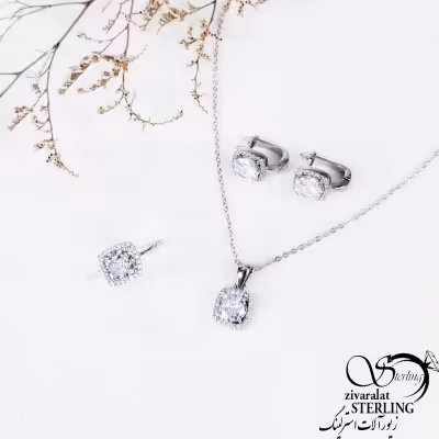 نیمست نقره عیار925 طرح جواهر کد 11765