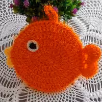 اسکاچ دست بافت طرح ماهی با کاموای سوزنی هم زیبایی و هم کاربردی و دولا بسیییار مناسب شستشوی ظروف و سرامیک بدون خط انداختن