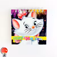 دفترچه 80 برگ سیمی آونگ جلد سخت طرح گربه کد 26102