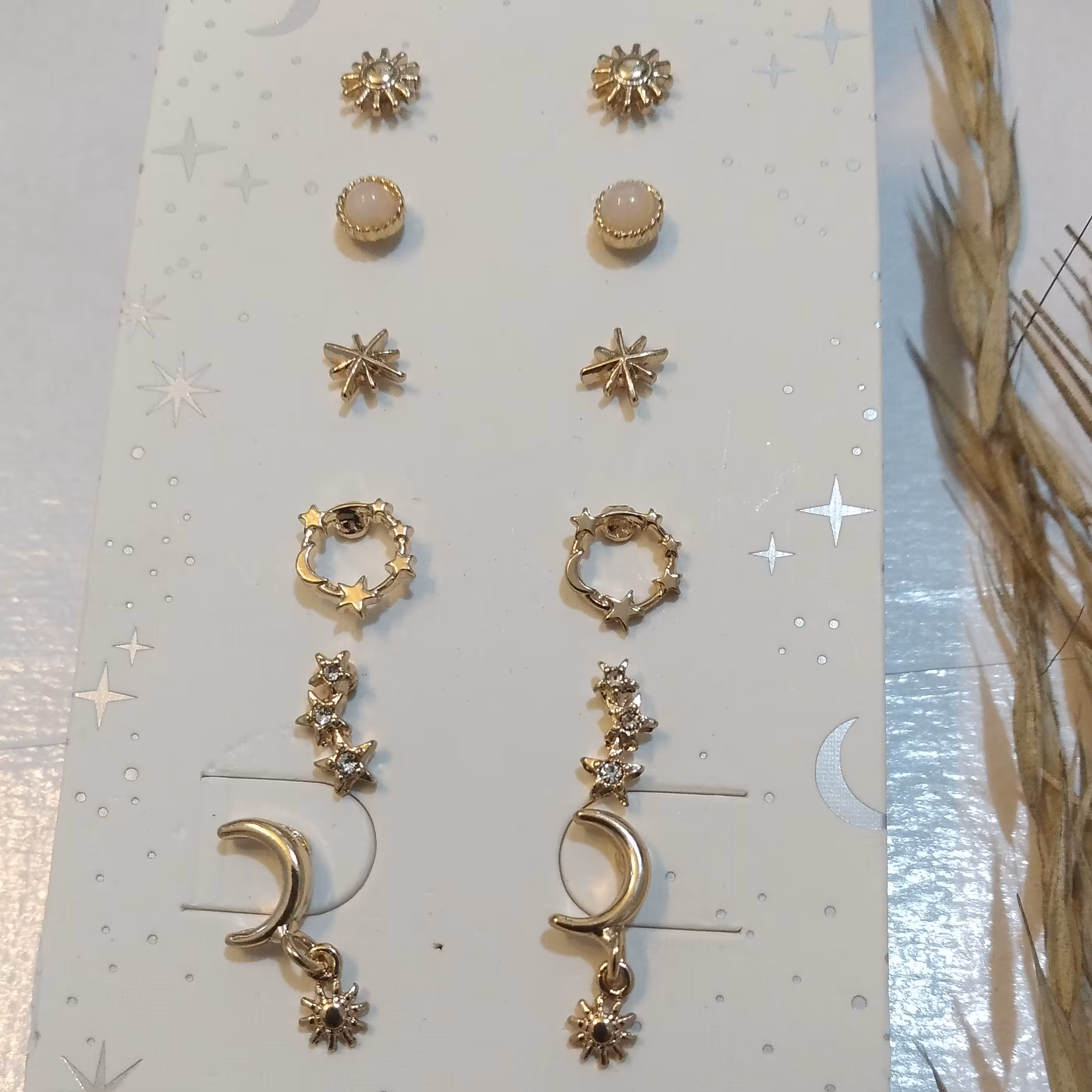 پک گوشواره کد999تمام استیل رنگ ثابت