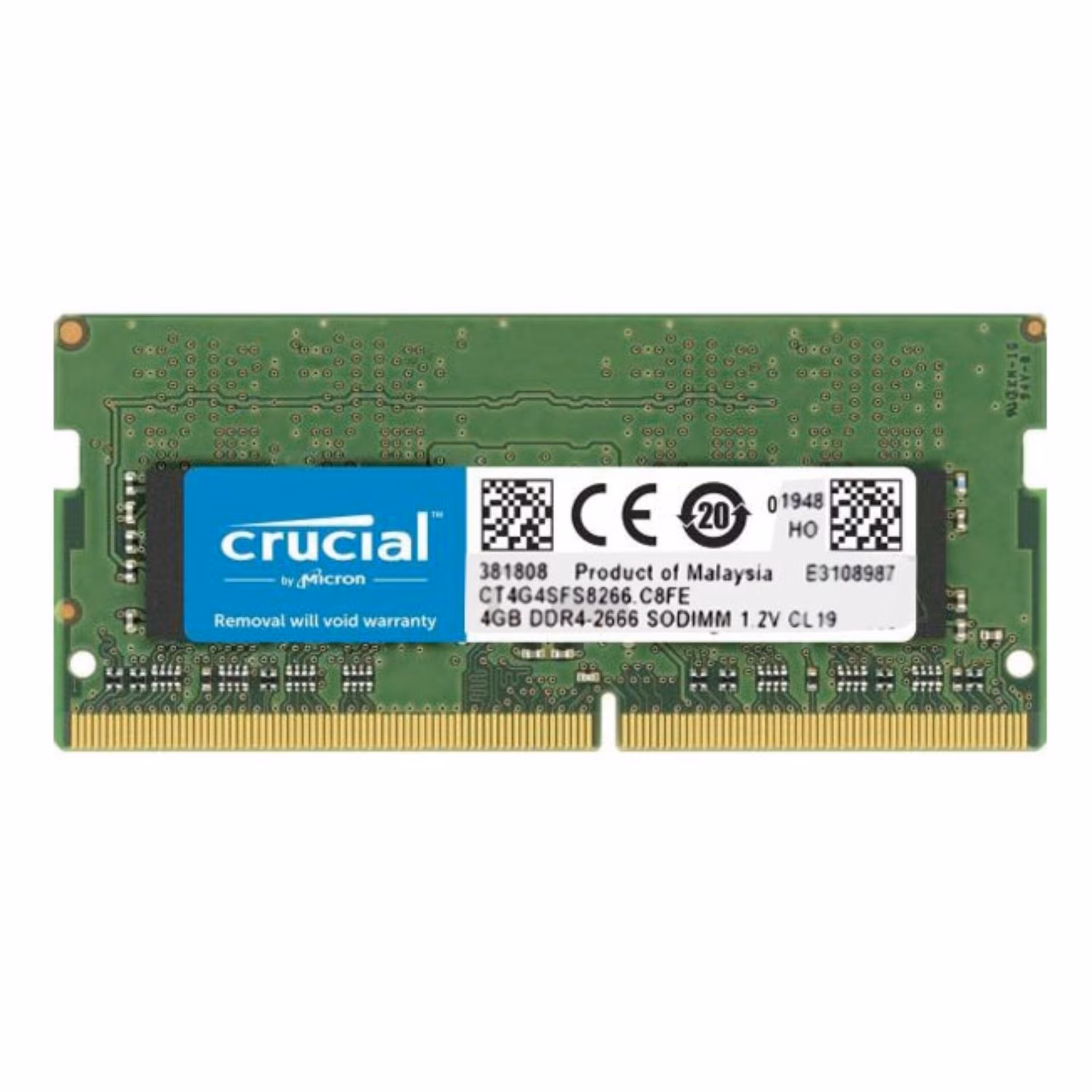 رم لپ تاپ 4GB DDR4 2666MHz Crucial با گارانتی مادام العمر