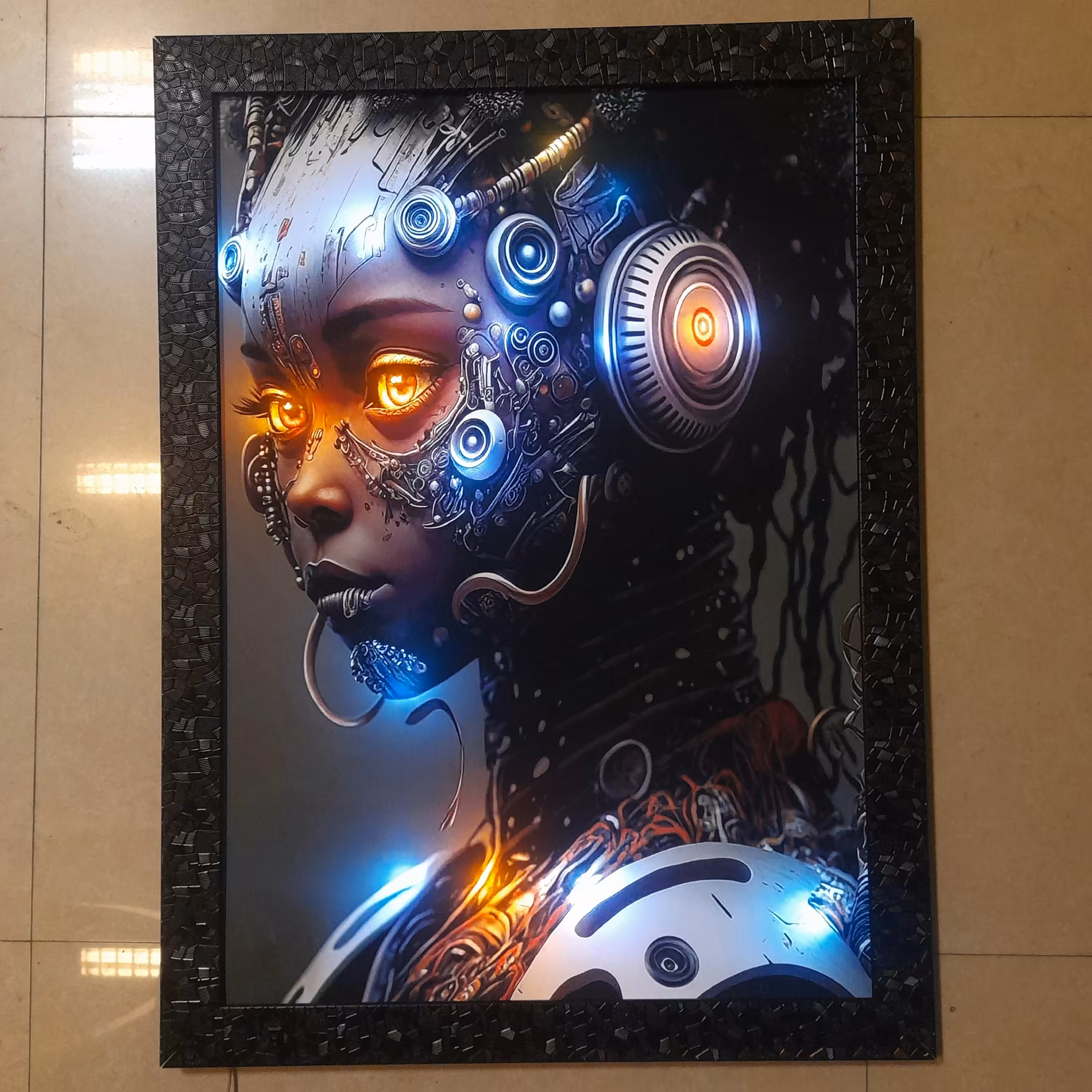 تابلو بک لایت دختر رباتیک