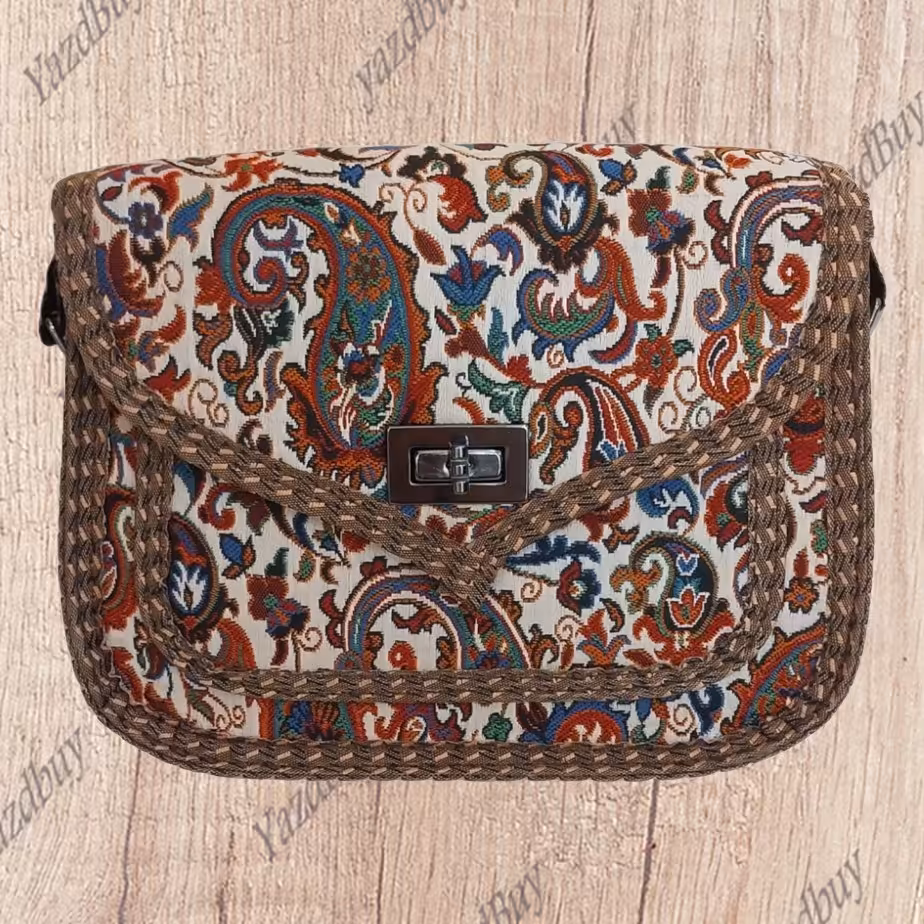 کیف دخترانه ترمه مدل قلبی دارای بند دوشی و کیفیت عالی