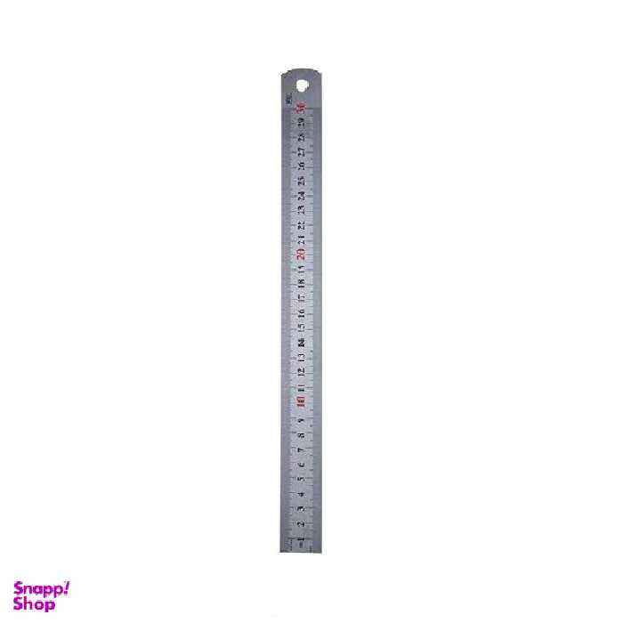 خط کش 30 سانتی متری فلزی نقره ای