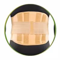 کمربند طبی بعد از عمل آتل دار 4 فنره 4038همراه با کش دوبل  رنگ کرم 