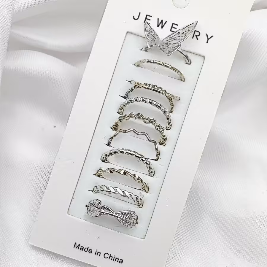 پک انگشتر  تعداد 11 عددی  در سایزبندی مختلف وتنوع کد 