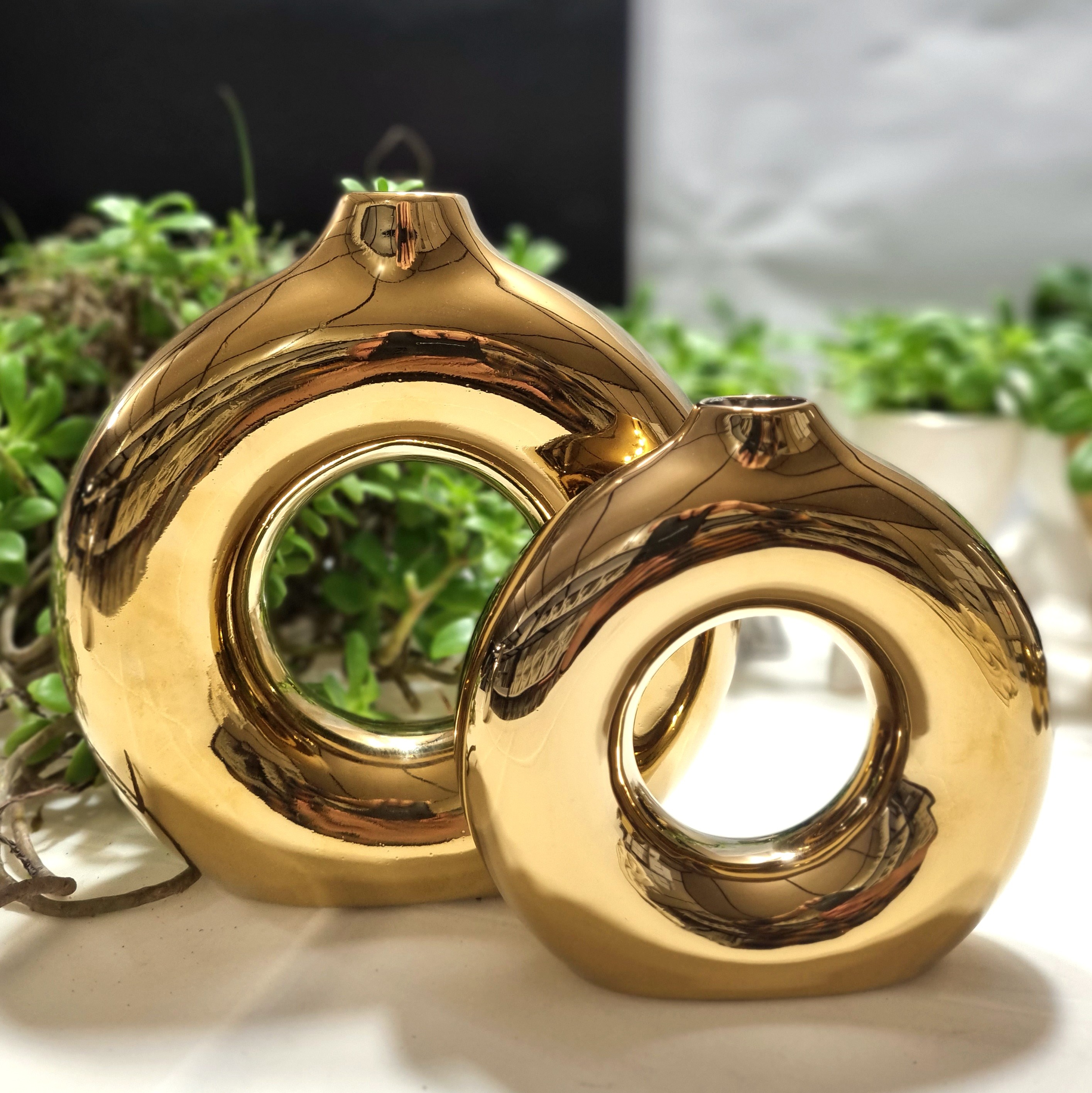 گلدان تزئینی دکوری طرح دونات