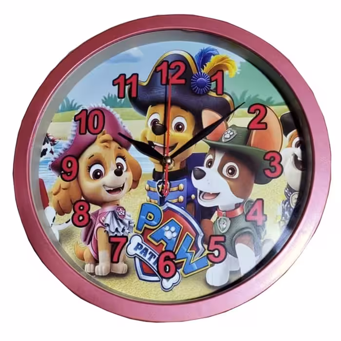 ساعت دیواری سگ نگهبان -ساعت دیواری اتاق خواب ساعت دیواری کودک ساعت دیواری بچه گانه ساعت طرح سگ کد S162