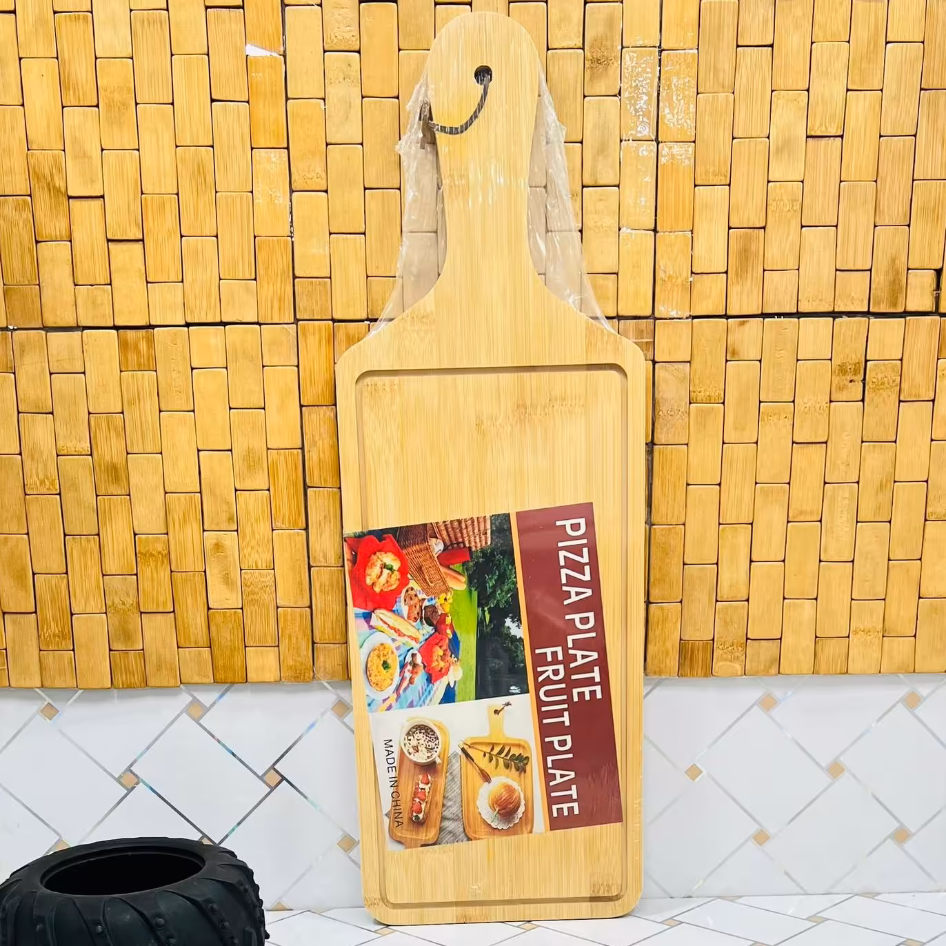 تخته سرو مستطیی ( رولت خوری دسته دار بامبو )