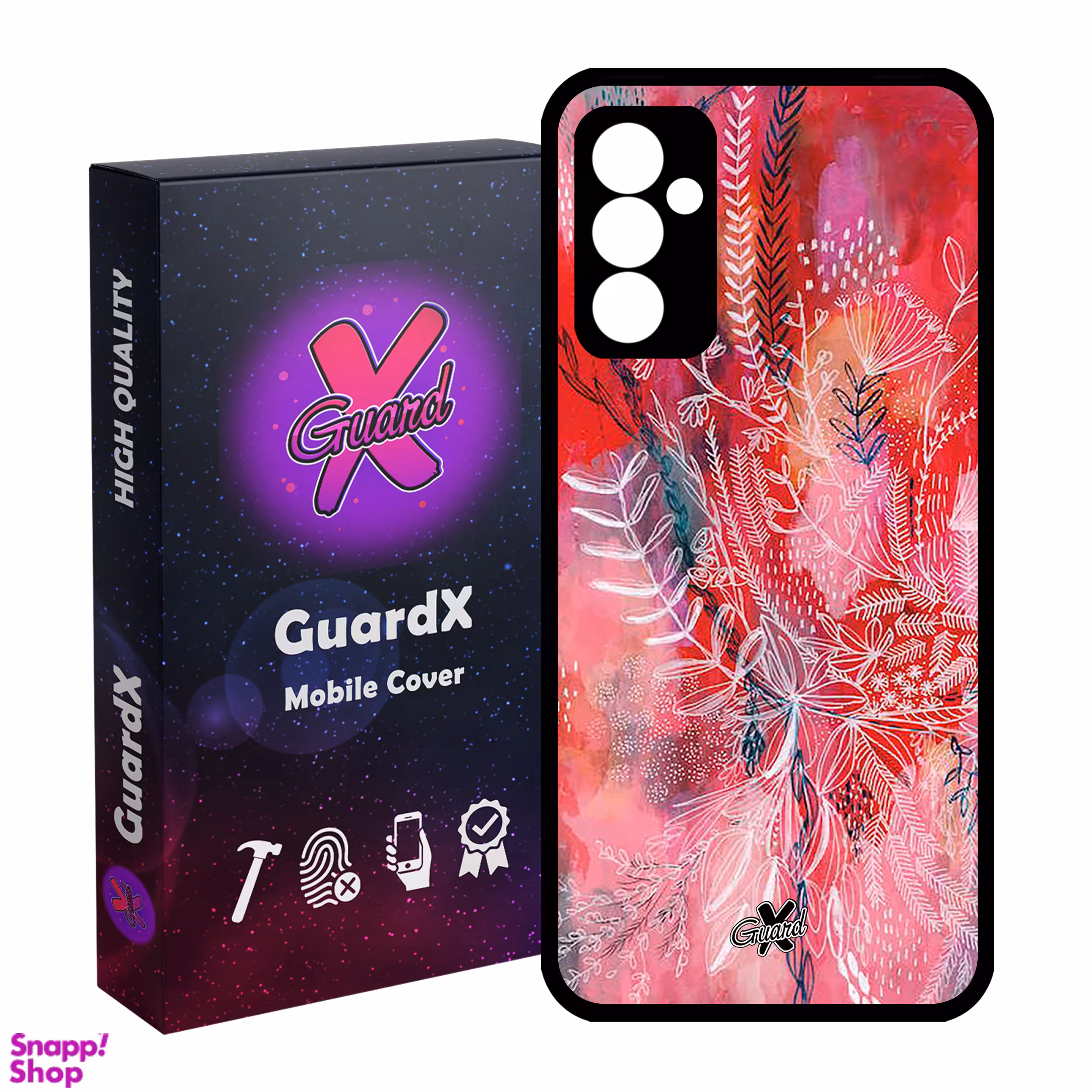 کاور گارد ایکس طرح گل مدل Glass10282 مناسب برای گوشی موبایل سامسونگ Galaxy A54 / A54 5G