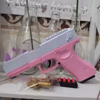 اسباب بازی تفنگ کلت پوکه پران صورتی