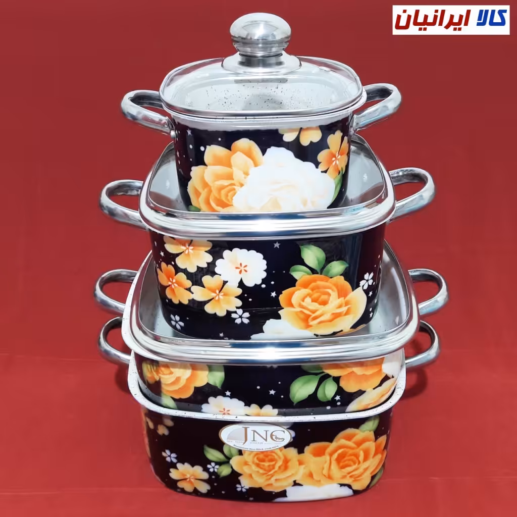 سرویس قابلمه 7 پارچه چهارگوش جنوب مدل یاس کد 9