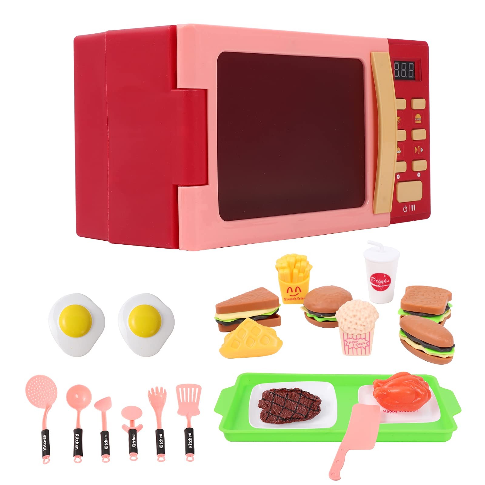 مایکروفر اسباب بازی با ست فست فود Microwaue play set