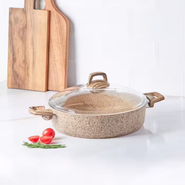 ماهیتابه درب دار بیوگرانیت 30 سانتی کد 502000188