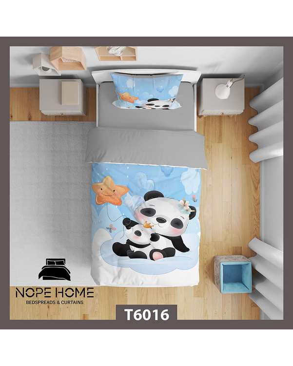 سرویس لحاف روتختی کودک یک نفره 5 تکه نوپه هوم Nopehome طرح پاندا کد T6016