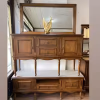 اینه کنسول چوبی