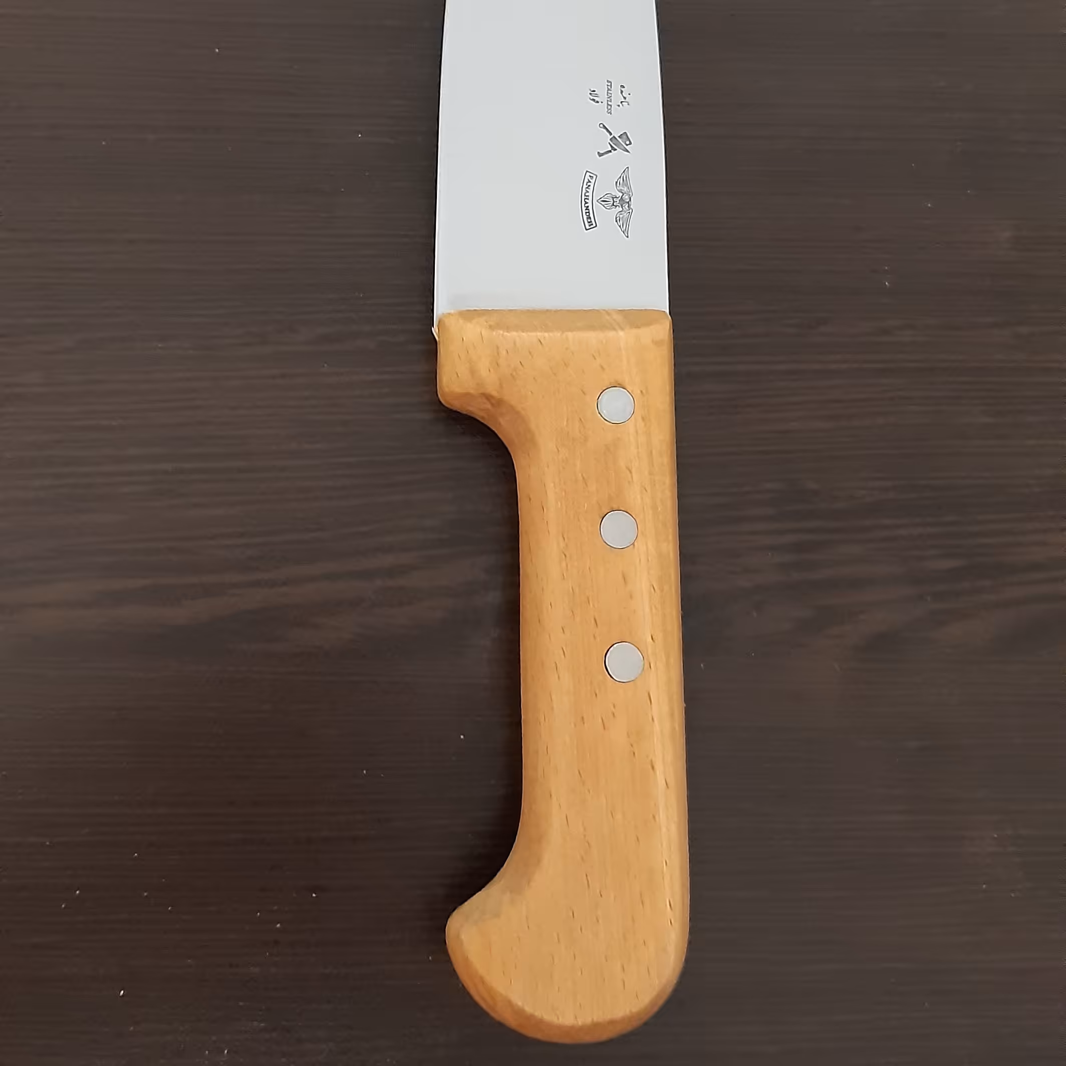 چاقو سلاخی فولادی دسته چوبی پناهنده