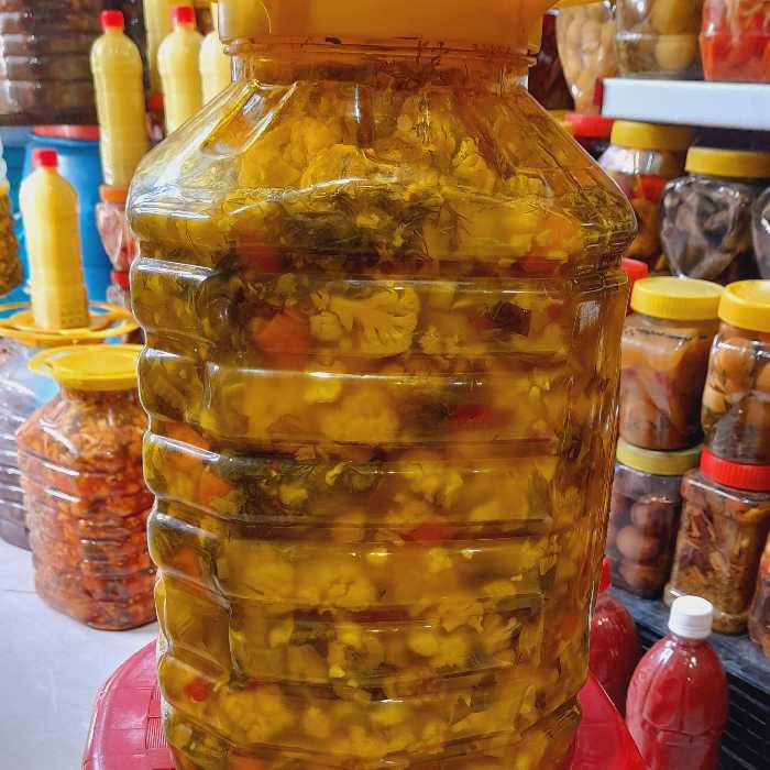 ترشی مخلوط یا هفت بیجاردربسته بندی 10کیلویی