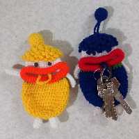 سرکلیدی و جاکلیدی مخفی کاموایی قلاب بافی شده 