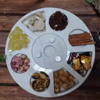 سینی سرو تنقلات و چایی و دمنوش سنگی