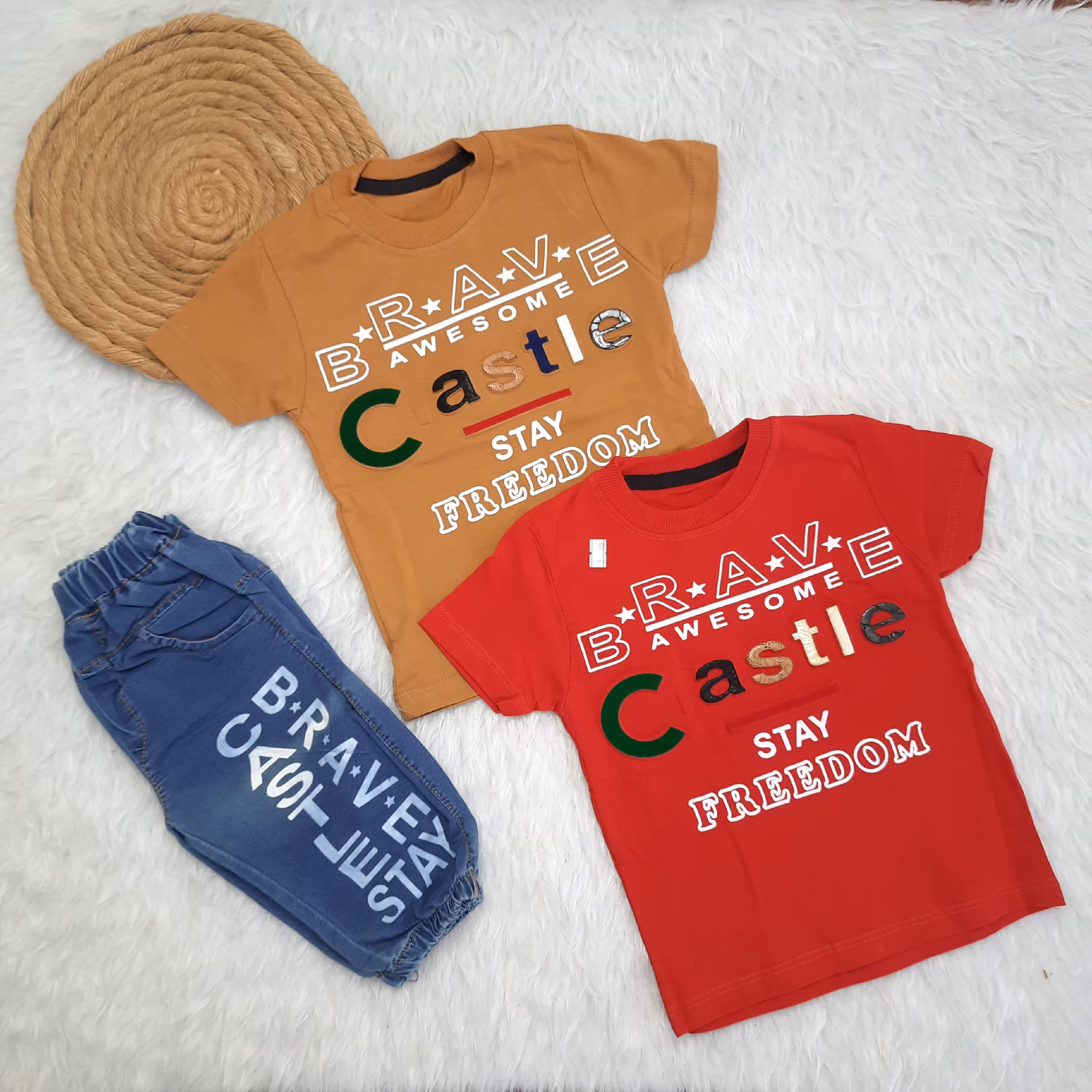 تیشرت شلوارک پسرانه تابستانه بیرونی و خانگی کمر کش و دمپا کش سایز 40،45،50،55