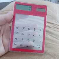 ماشین حساب  شیشه ای  شفاف با شارژ خورشیدی و لمسی