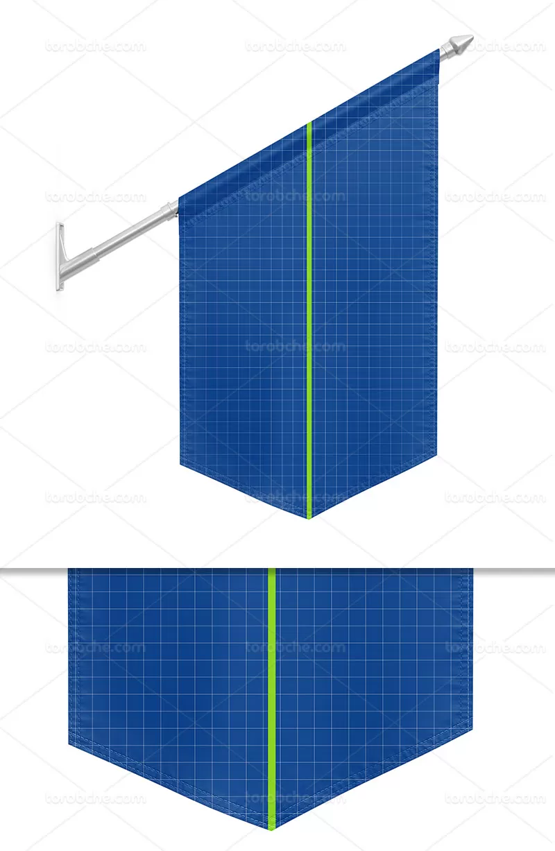 موکاپ پرچم برافراشته | گرافیک با طعم تربچه