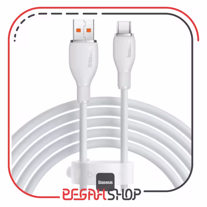 کابل شارژ و انتقال داده باسئوس مدل PUDDING SERIES USB TO TYPE-C 100W