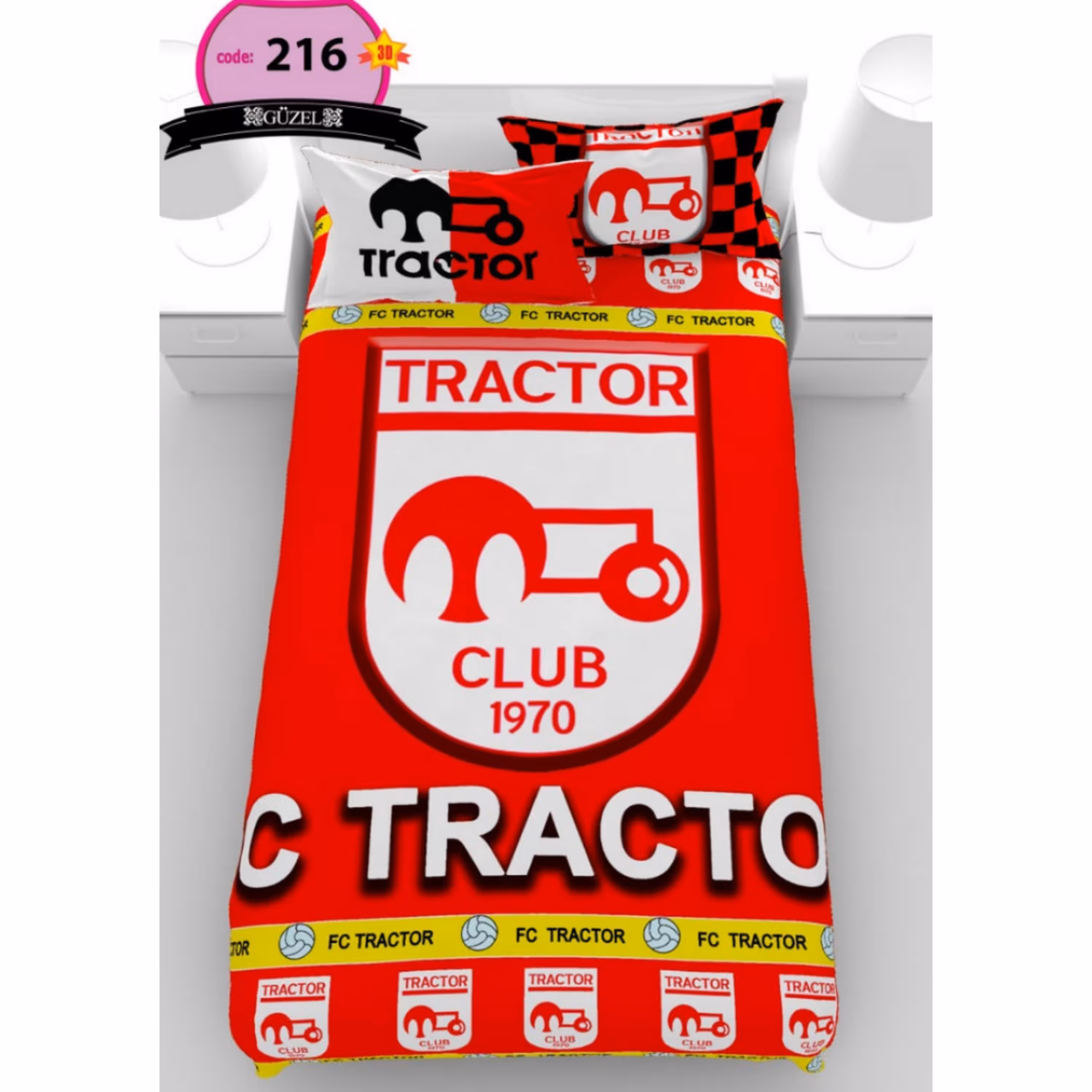 روتختی تک نفره سه بعدی برند گوزل -5 تکه -کد216