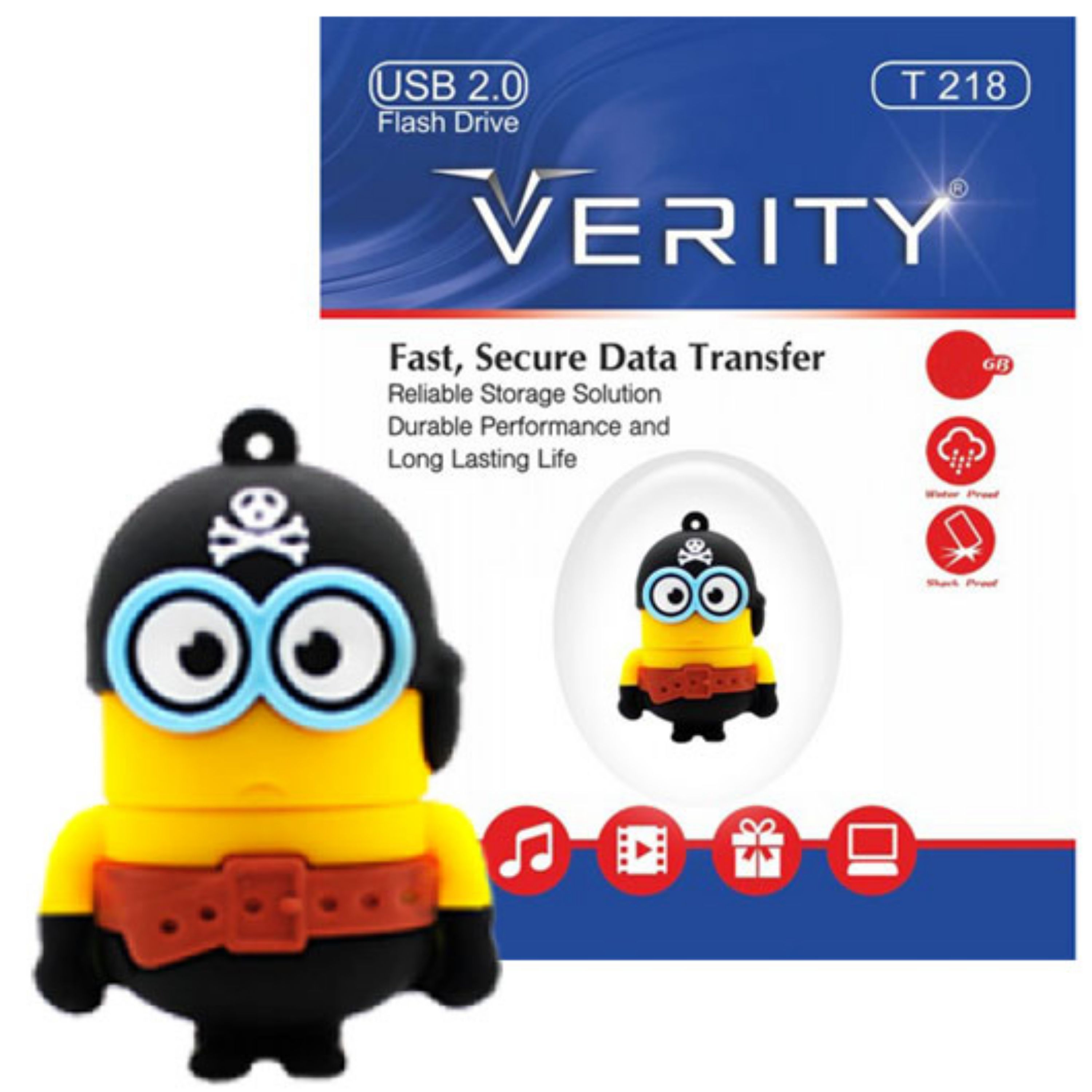 فلش 16GB USB 2.0 Verity T218 با گارانتی مادام العمر