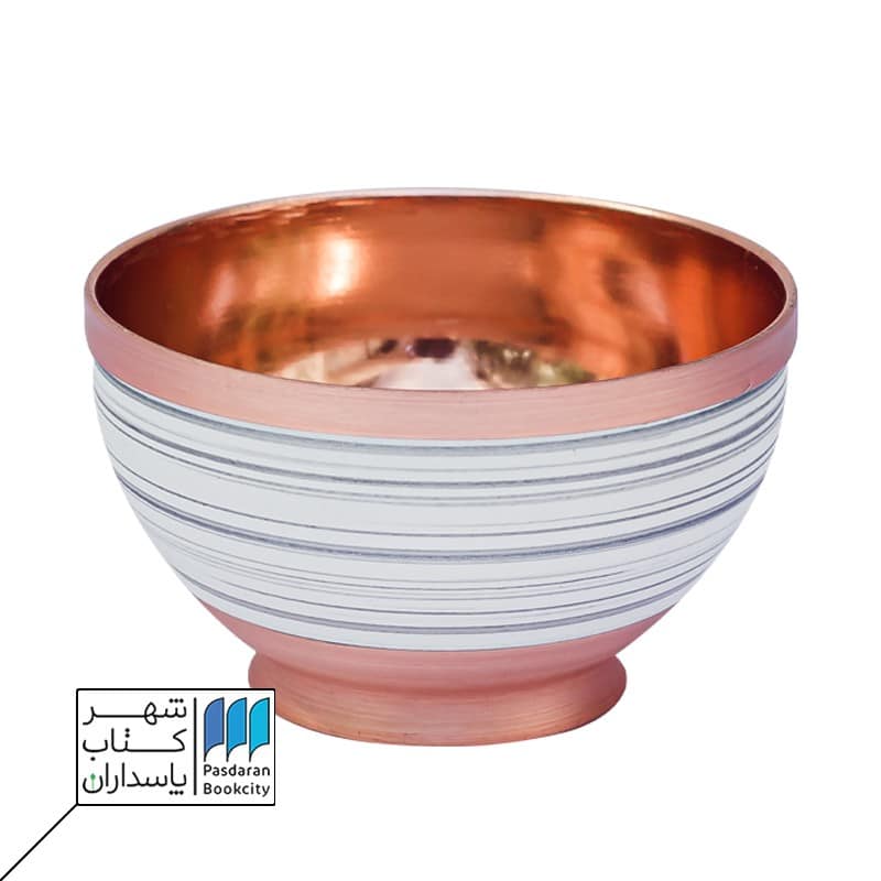 کاسه پایه دار سفید نقره ای سایز 3