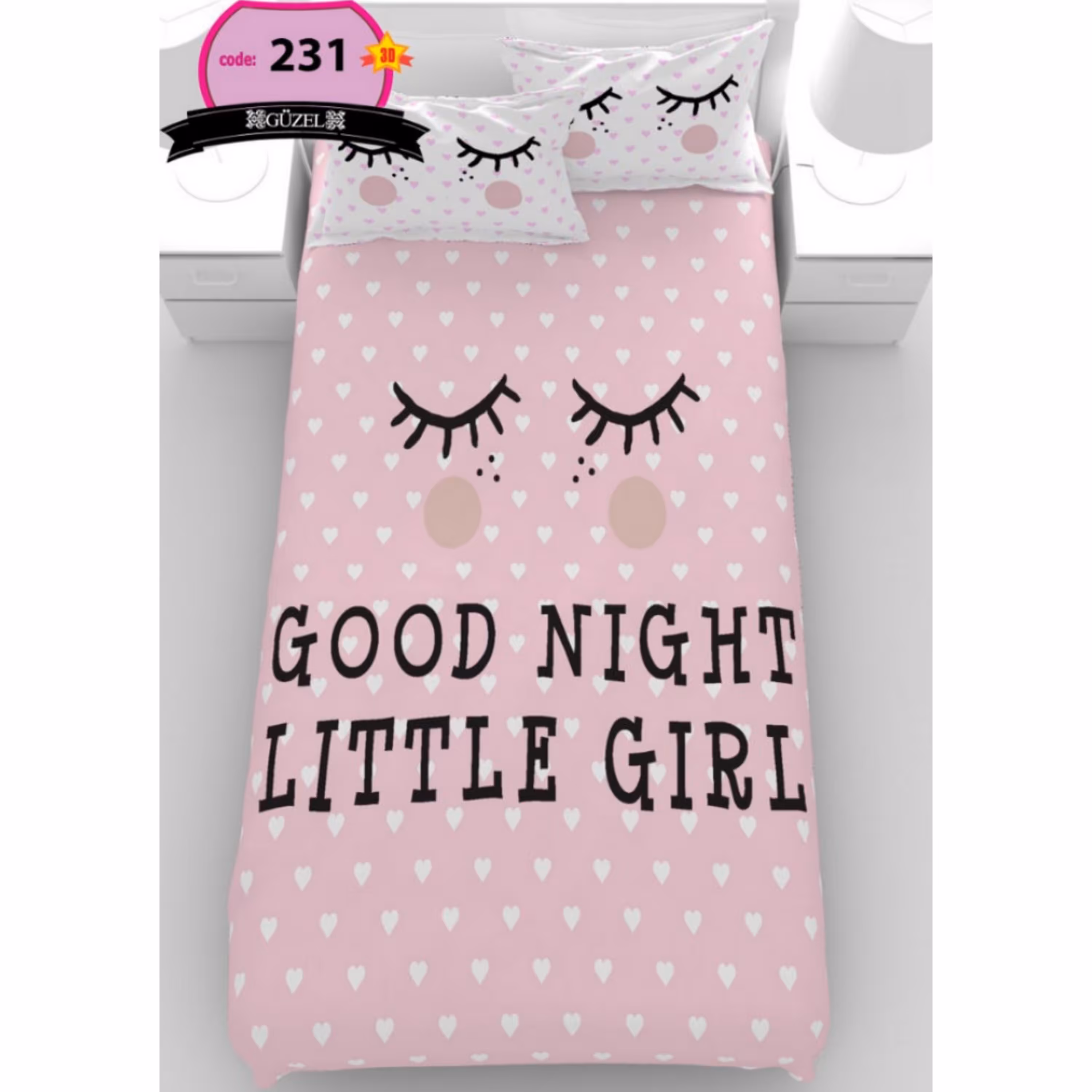 روتختی تک نفره سه بعدی برند گوزل -5 تکه -کد231